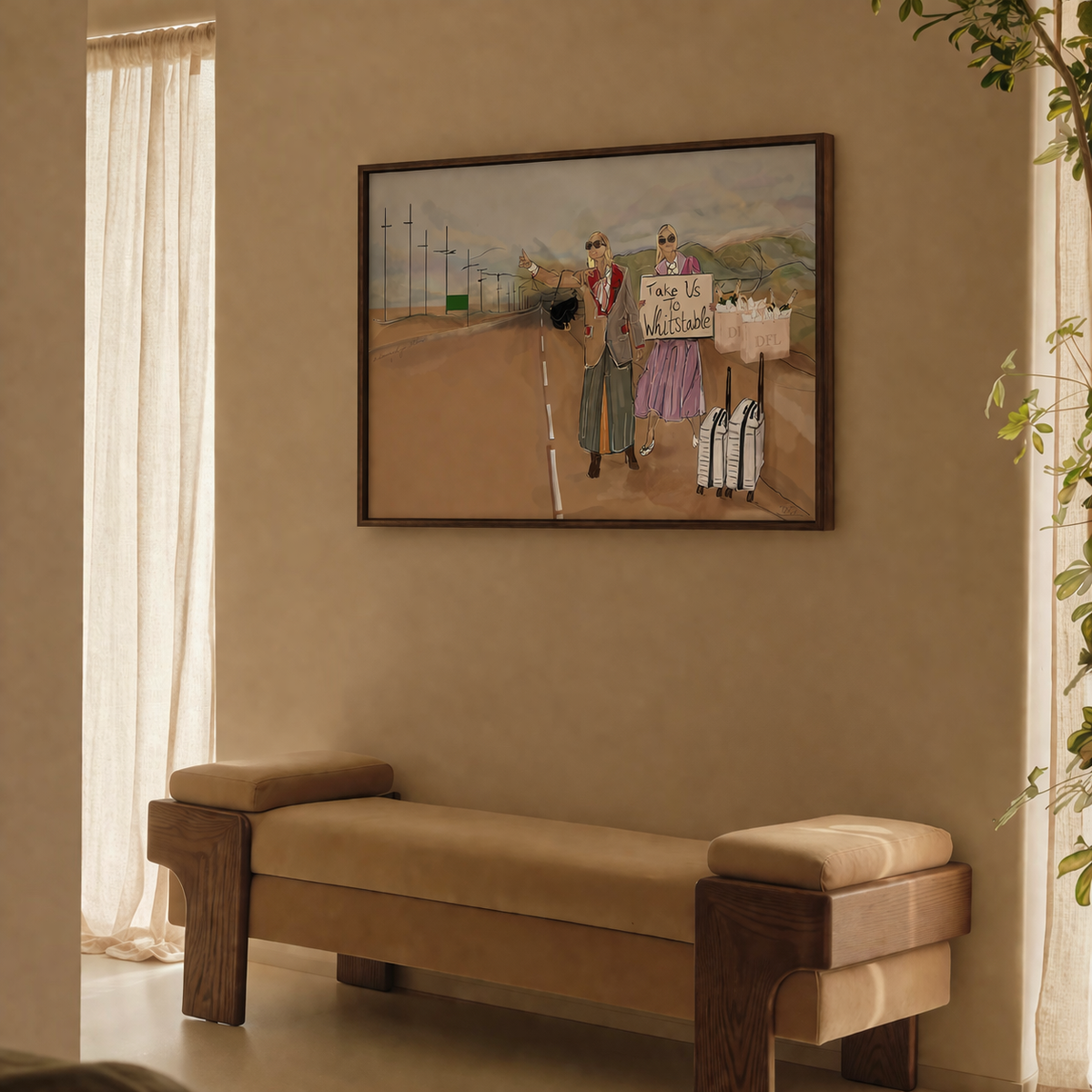 Take Us To Whitstable print in Soho House inspired room – LRM Studio fine art